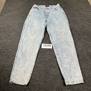 Vintage Sasson Mom Jeans Womens 14 Blue Denim Acid Wash Cotton Tapered Leg